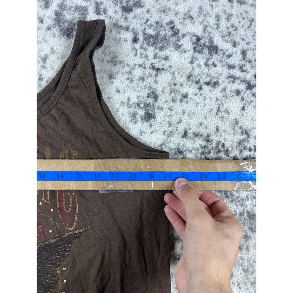 Vintage Harley Davidson Tank Top Womans XL Brown Biker Y2k - Picture 4 of 7